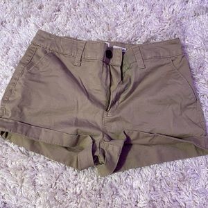 women’s khaki shorts, size 2